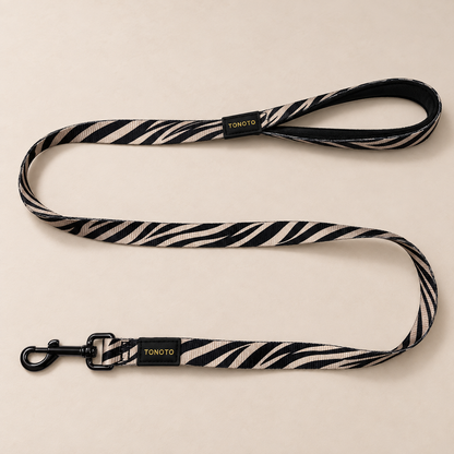 Zebra pattern dog lead, 120cm long